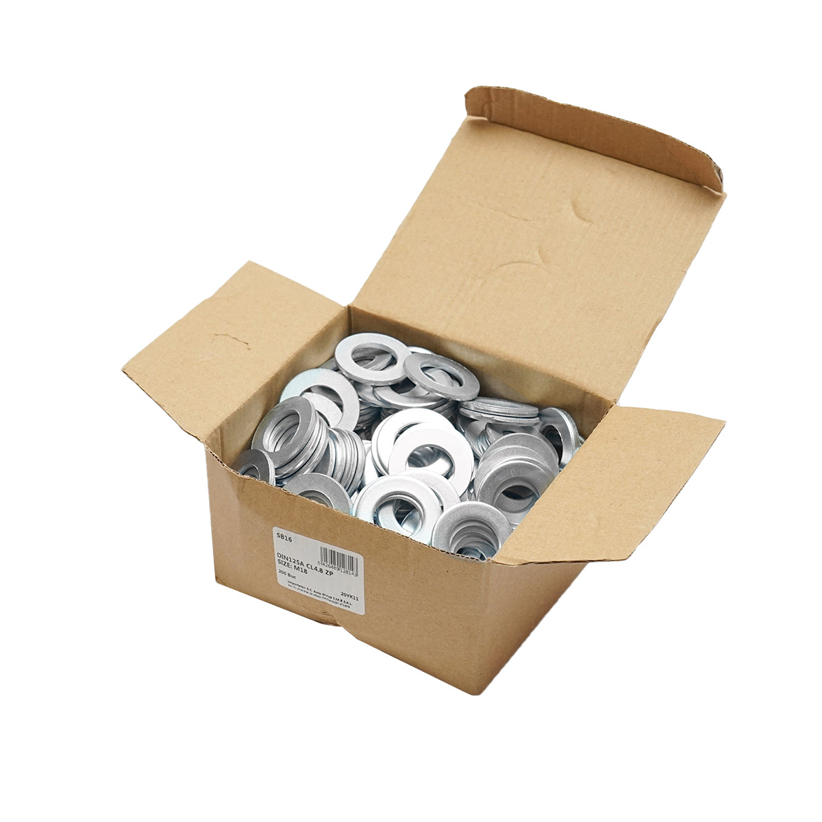 Zinc-coated washers DIN 125 A-4.8 M18 200 pcs